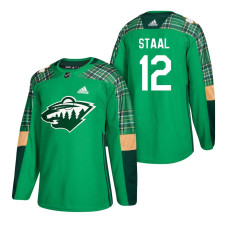 Minnesota Wild #12 Eric Staal 2018 St. Patrick's Day Jersey Green