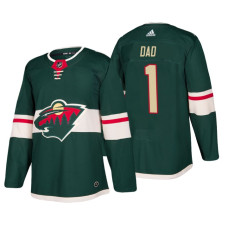 Minnesota Wild Father's Day #1 Dad Jersey Green