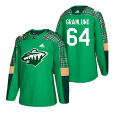 Minnesota Wild #64 Mikael Granlund 2018 St. Patrick's Day Jersey Green