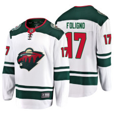 Minnesota Wild Marcus Foligno Fanatics Branded Breakaway White Away Jersey