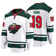 Minnesota Wild Luke Kunin Fanatics Branded Breakaway White Away Jersey