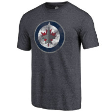 Winnipeg Jets Navy Team Primary Logo Crew Neck T-shirt