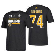 Boston Bruins #74 Jake DeBrusk 2018 Stanley Cup Playoffs Black Participant Adidas T-shirt