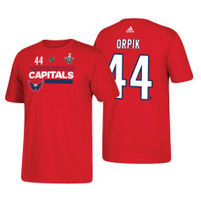 Washington Capitals #44 Brooks Orpik 2018 Stanley Cup Playoffs Red Participant Adidas T-shirt