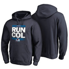 Mens Colorado Avalanche Navy RUN-CTY Pullover Hoodie