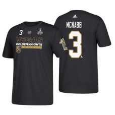 Vegas Golden Knights #3 Brayden McNabb Adidas Black 2018 Stanley Cup Final Bound T-shirt