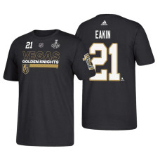 Vegas Golden Knights #21 Cody Eakin Adidas Black 2018 Stanley Cup Final Bound T-shirt