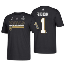 Vegas Golden Knights #1 Dylan Ferguson Adidas Black 2018 Stanley Cup Final Bound T-shirt