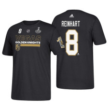 Vegas Golden Knights #8 Griffin Reinhart Adidas Black 2018 Stanley Cup Final Bound T-shirt