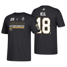 Vegas Golden Knights #18 James Neal 2018 Stanley Cup Playoffs Black Participant Adidas T-Shirt