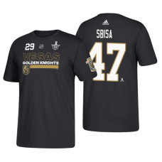 Vegas Golden Knights #47 Luca Sbisa 2018 Stanley Cup Playoffs Black Participant Adidas T-Shirt