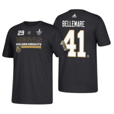 Vegas Golden Knights #41 Pierre-Edouard Bellemare 2018 Stanley Cup Playoffs Black Participant Adidas T-Shirt