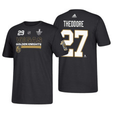 Vegas Golden Knights #27 Shea Theodore 2018 Stanley Cup Playoffs Black Participant Adidas T-Shirt