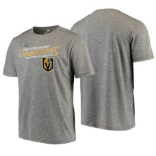 Vegas Golden Knights # 2018 Western Conference Champions Charcoal Game Misconduct Performance T-Shirt