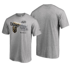 Vegas Golden Knights # 2018 Western Conference Champions Heather Gray Locker Room Chip Pass T-Shirt