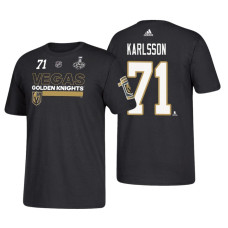 Vegas Golden Knights #71 William Karlsson Adidas Black 2018 Stanley Cup Final Bound T-shirt