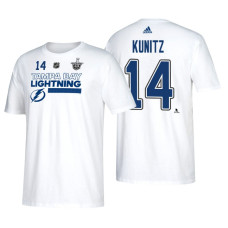 Tampa Bay Lightning #14 Chris Kunitz 2018 Stanley Cup Playoffs White Participant Adidas T-Shirt