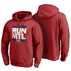 Mens Montreal Canadiens Red RUN-CTY Pullover Hoodie