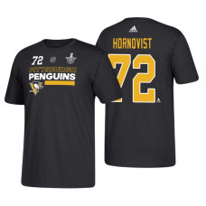 Pittsburgh Penguins #72 Patric Hornqvist 2018 Stanley Cup Playoffs Black Participant Adidas T-shirt