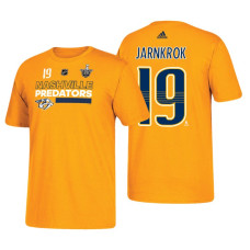 Nashville Predators #19 Calle Jarnkrok 2018 Stanley Cup Playoffs Gold Participant Adidas T-shirt