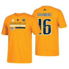 Nashville Predators #16 Petter Granberg 2018 Stanley Cup Playoffs Gold Participant Adidas T-shirt