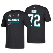 San Jose Sharks #72 Tim Heed 2018 Stanley Cup Playoffs Black Participant Adidas T-Shirt