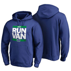 Mens Vancouver Canucks Royal RUN-CTY Pullover Hoodie