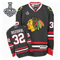 Chicago Blackhawks Michal Rozsival #32 Black 2015 Stanley Cup Alternate Jersey