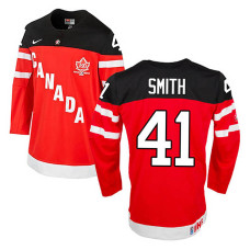 Canada Team Mike Smith #41 Red 100th Anniversary Premier Olympic Jersey