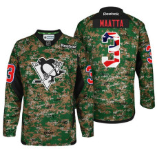 Military Appreciation Premier Pittsburgh Penguins #3 Olli Maatta Camo Jersey