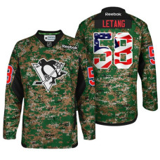 Military Appreciation Premier Pittsburgh Penguins #58 Kris Letang Camo Jersey