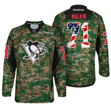 Military Appreciation Premier Pittsburgh Penguins #71 Evgeni Malkin Camo Jersey