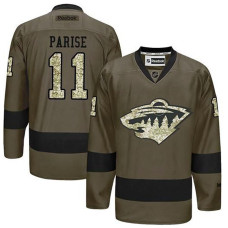 Minnesota Wild Zach Parise #11 Green Camo Player Jersey