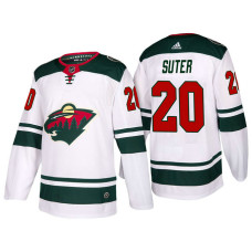 Minnesota Wild #20 Ryan Suter White 2017-2018 Season Away Jersey