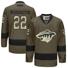 Minnesota Wild Nino Niederreiter #22 Green Camo Player Jersey