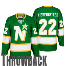 Minnesota Wild #22 Nino Niederreiter Green Minnesota North Star 1967 Throwback Jersey