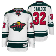 Minnesota Wild #32 Alex Stalock White Hockey Away Premier Jersey