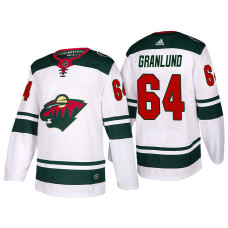 Minnesota Wild #64 Mikael Granlund White 2017-2018 Season Away Jersey