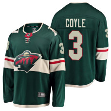 Minnesota Wild #3 Breakaway Fanatics branded Charlie Coyle Jersey Green