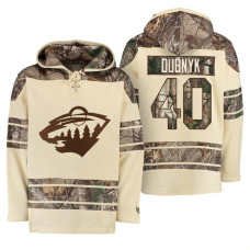 Minnesota Wild Old Time Natural Realtree Camo Devan Dubnyk #40 Hoodie