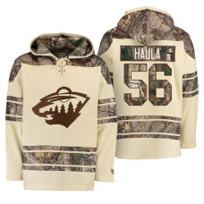 Minnesota Wild Old Time Natural Realtree Camo Erik Haula #56 Hoodie