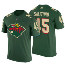 Minnesota Wild #45 Dante Salituro Green Adidas Player T-shirt