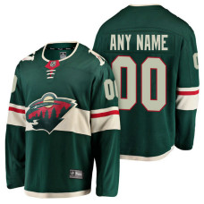 Minnesota Wild 2018 Fanatics Branded Custom Jersey Green