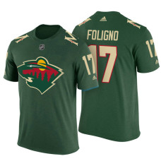 Minnesota Wild #17 Marcus Foligno Green Adidas Player T-shirt