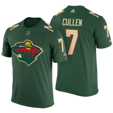 Minnesota Wild #7 Matt Cullen Green Adidas Player Jersey Style T-shirt