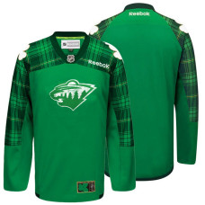 Minnesota Wild Green St. Patrick Day Blank Jersey