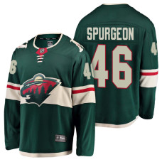 Minnesota Wild #46 Breakaway Fanatics branded Jared Spurgeon Jersey Green