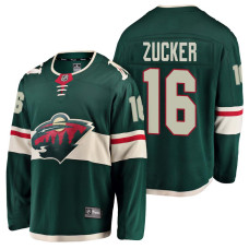 Minnesota Wild #16 Breakaway Fanatics branded Jason Zucker Jersey Green