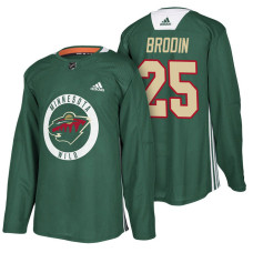 Minnesota Wild #25 Green New Season Practice Jonas Brodin Jersey