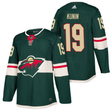 Minnesota Wild #19 Luke Kunin Green 2018 New Season Player Home Jersey